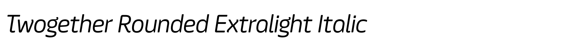 Twogether Rounded Extralight Italic image